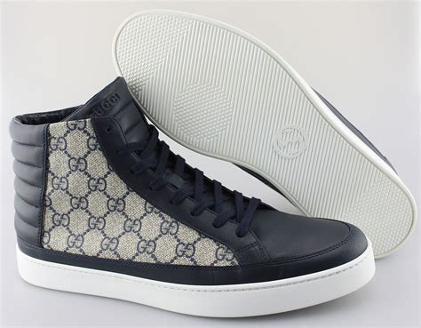 gucci shoes mens navy blue|navy blue gucci sneakers.